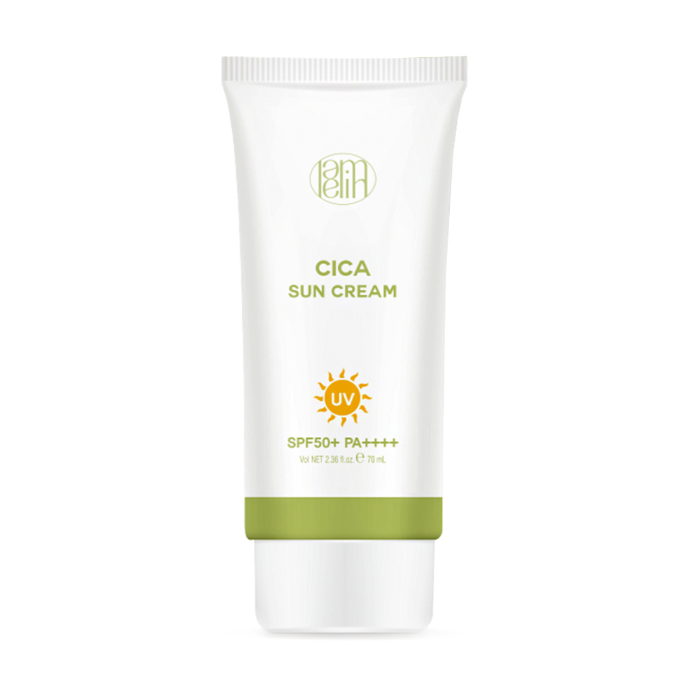 Заспокійливий сонцезахисний крем для обличчя Lamelin Cica Sun Cream, SPF50+ PA++++, з центелою, 70 мл